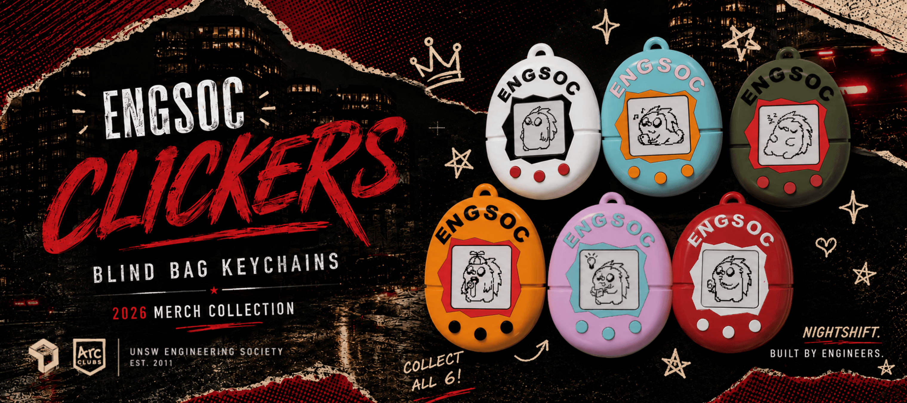 EngSoc Clickers — Blind Bag Keychains