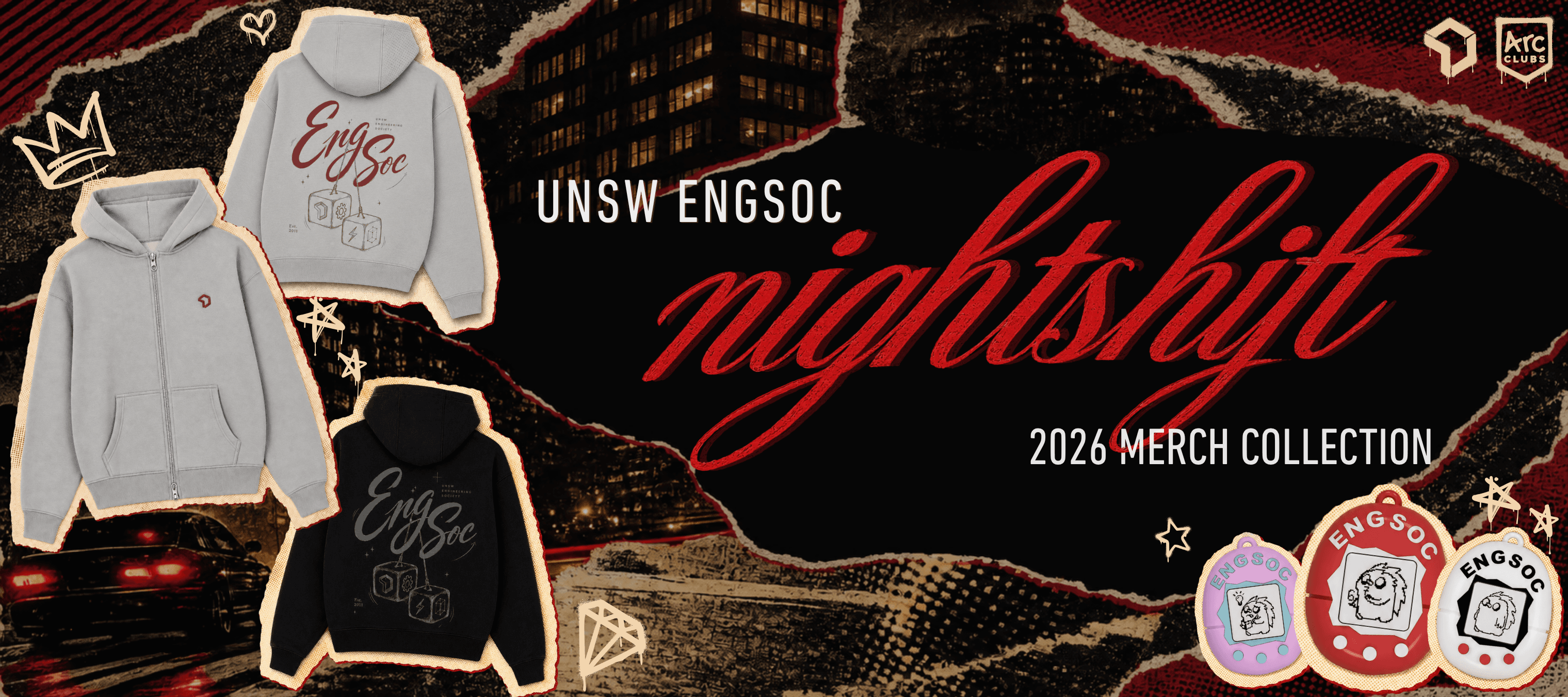 UNSW EngSoc Nightshift — 2026 Merch Collection